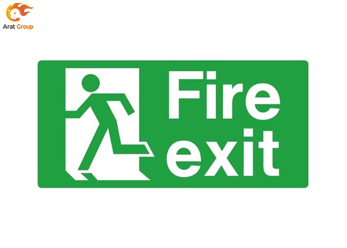 علائم راهنمای اعلام حریق : علائم خروجی آتش نشانی 