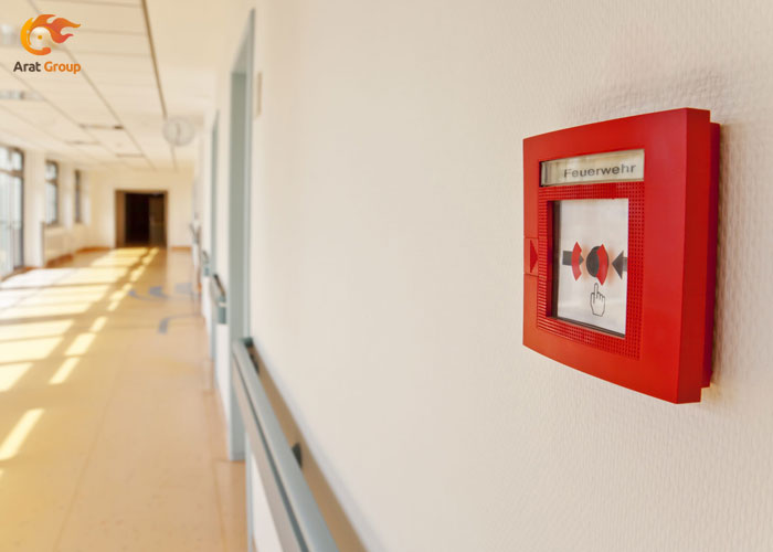 تطبیق فضاهای دود و مکان‌های سیستم اعلام حریق بیمارستان