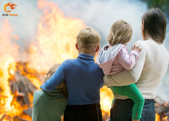 آموزش نکات آتش‌ نشانی به کودکان: کودکان نباید به ساختمان در حال سوختن برگردند