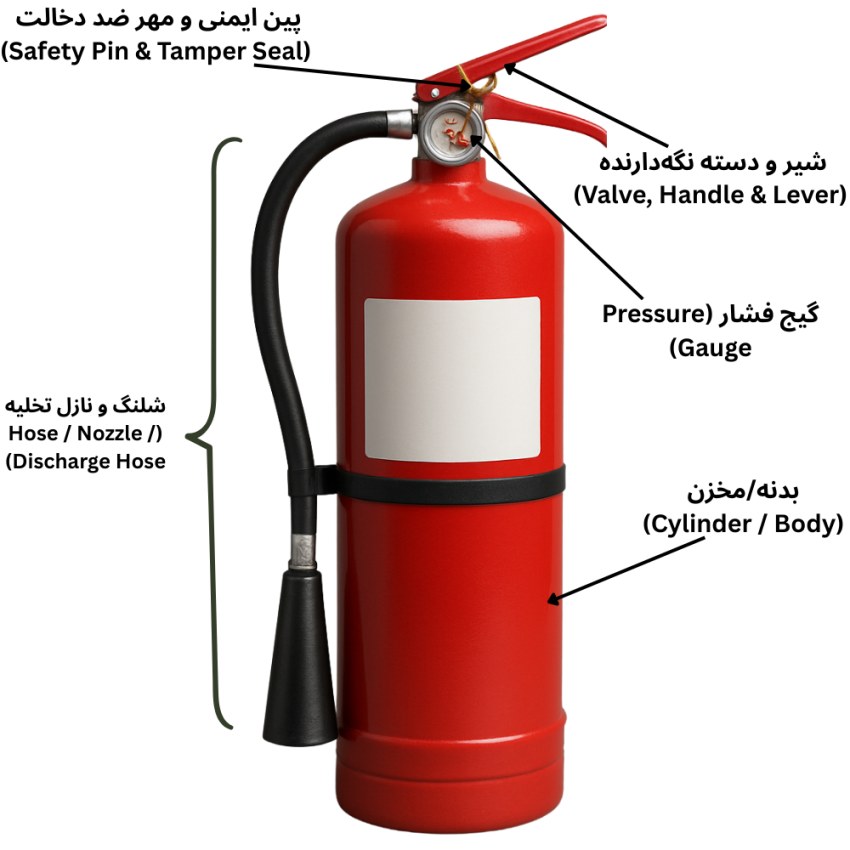 اجزای کپسول آتش نشانی  
