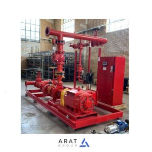 بوستر پمپ آتشنشانی دو خط با استاندارد NFPA20 و تاییدیه UL/FM