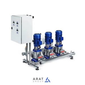 بوستر پمپ آبرسانی 2 خط دور متغیر 3 HP با پمپ گراندفوس cm3-7