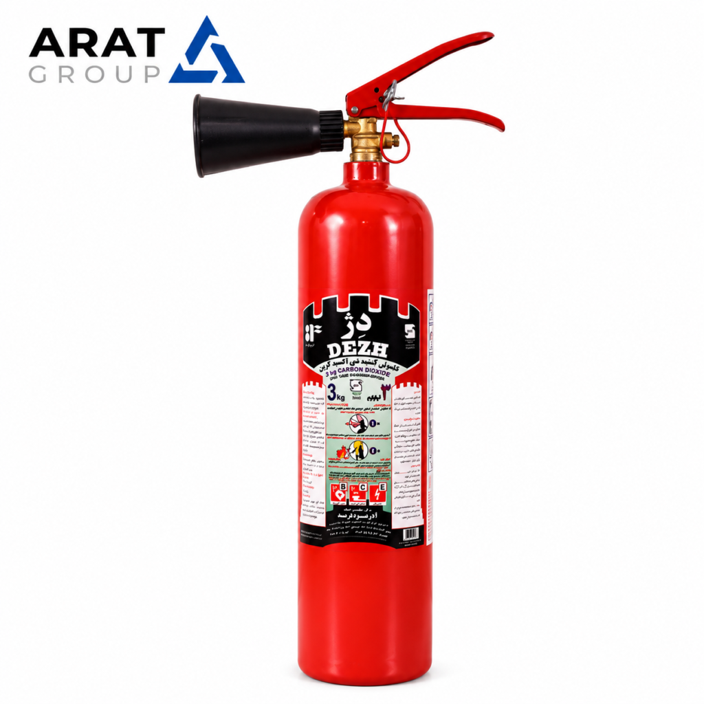کپسول آتش نشانی 3 کیلوگرمی CO2 دژ